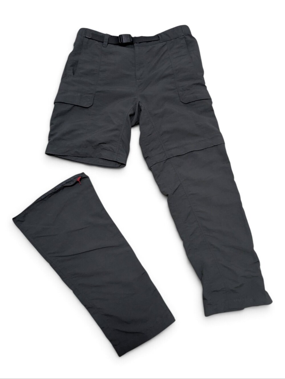 The North Face Men's Large Dark Gray Convertible Zip-Off Cargo Pants